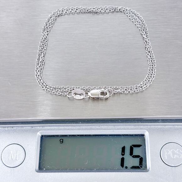 Vintage Sterling Silver 925 Cable Chain Necklace 18” - Picture 4 of 4